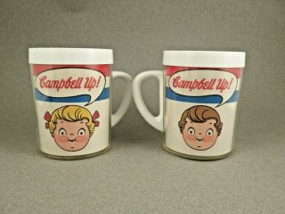 ORIG.  BOX Set Of 2 Campbell ' s Soup Vintage Plastic Cup Mug by West Bend Ther 2