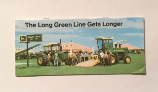 THE LONG GREEN LINE GETS LONGER 1971 JOHN DEERE BOOKLET,  6030,  2030,  7520 2