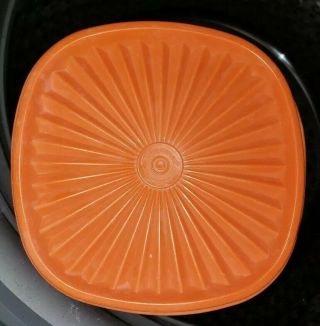 Tupperware Orange Servalier Bowl Replacement 6 1/4 Inch Lid 841 - 3