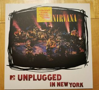 Nirvana Unplugged In York 12” Lp Vinyl 1994 Gef 24727