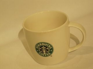 Starbucks Coffee Mug Cup 2008 Bone China White 12oz Green Mermaid Logo
