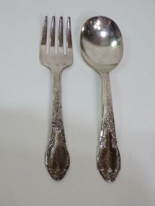 Oneida Silverplate Enchantment Londontown Baby Fork And Spoon