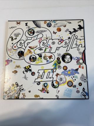 Led Zeppelin Iii 3 Vinyl Lp Record Pin Wheel Cover Sd 19128 Sd 7201 / -