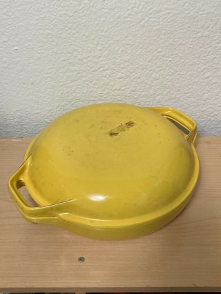Yellow Colorcast Waterford Ireland Enameled Cast Iron Braiser Pan Dutch Oven 10 "