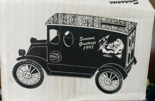 Jle Coca Cola 1920 Xmas Truck W/mistake Graphics Seasons Greetings Santa Ertl