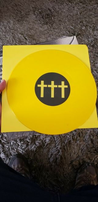 Crosses Ep ††† Chino Deftones Rsd 2014 Yellow Vinyl Die Cut Sleeve