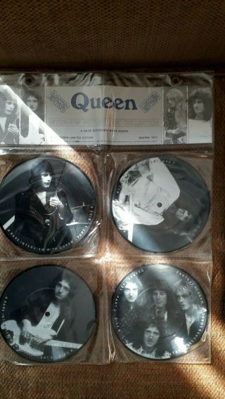 Queen 7 " X 4 Picture Disc Vinyl Record Ltd Interview Pack Brian May