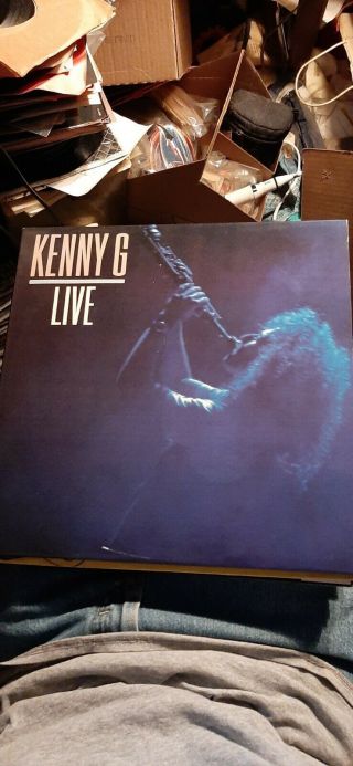 Kenny G " Live " 1989 Arista Records Al - 8613 Smooth Jazz Double Lp