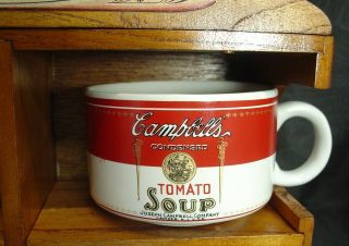 Set Of 4 Campbells Historical Labels Collectors Set Soup Bowls With Rack 3