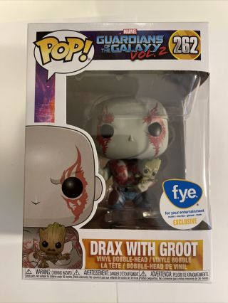 Funko Pop Drax With Baby Groot 262 Guardians Of The Galaxy Vol.  2 Fye Exclusive