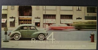 1959 Renault 4cv Sedan Sales Brochure Folder 59