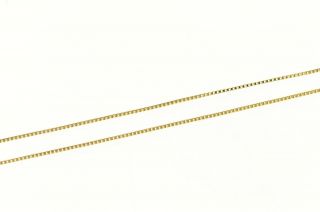 14k 0.  6mm Box Link Square Classic Chain Necklace 33.  5 " Yellow Gold 34