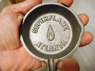 Collectible - Advertising Cast Iron Skillet (superflame Atlanta) Embossed