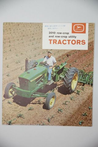 John Deere 2010 Row Crop Tractor Brochure Ag Farming Plow Harrow Disc
