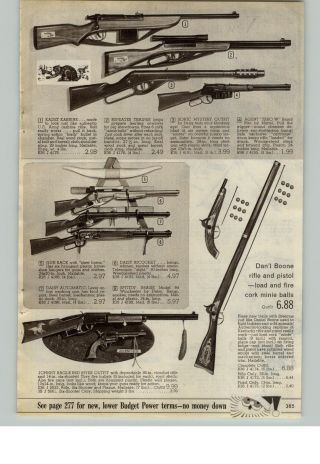 1966 Paper Ad Toy Gun Rifle Green Beret Sonic Daisy Automatic Johnny Eagle Boone