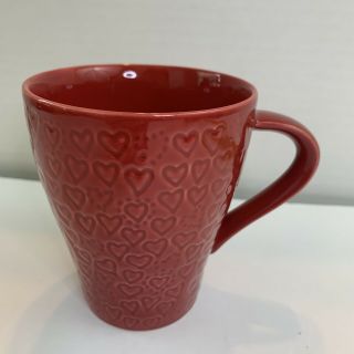 Starbucks Coffee Mug 2009 Design House Stockholm Red Hearts Valentine Love 12oz