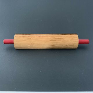 Vintage Rolling Pin Recipe Card Holder Red Handles