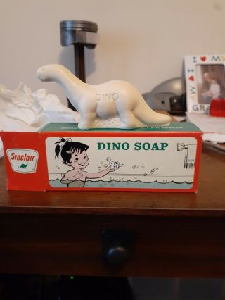 Vintage Sinclair White Dino Soap.