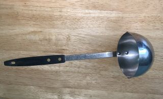 VINTAGE 11 INCH LONG STAINLESS STEEL KITCHEN LADLE - MADE IN THE U.  S.  A. 2