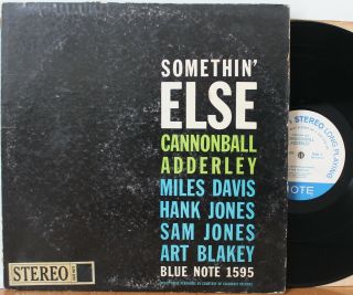 Cannonball Adderley Lp “somethin Else” Blue Note 1595 Ny,  Rvg Stereo Vg