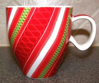 Starbucks 2006 Ribbon Candy Cane 12oz.  Coffee Mug Cup Holiday Christmas