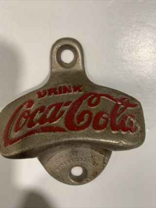 Vintage Coca Cola Starr “x” Bottle Opener - Patent No - Brown Co - N News Va