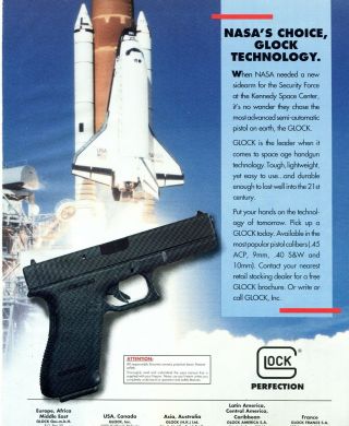 1994 Print Ad Of Glock Pistol Nasa 