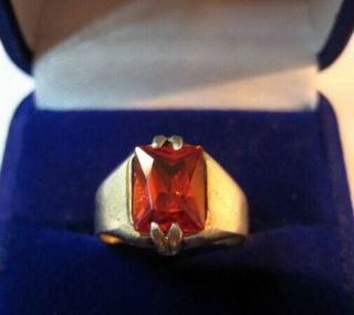 Vintage Russian Soviet Sterling Silver 875 Ussr Ring,  Men 