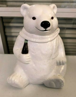 Vintage 1994 Coca Cola Polar Bear Cookie Jar