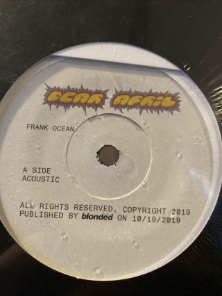 Frank Ocean Dear April Vinyl 7” Single 2