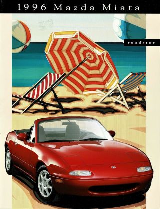 1996 Mazda Miata Mx - 5 Roadster Vintage 12 - Page Dealer Sales Brochure -