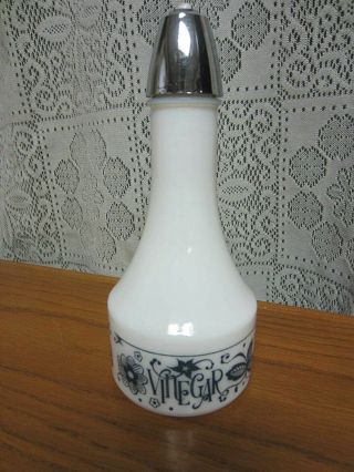 Vintage Gemco Corell Ware Vinegar Shaker Blue Flowers