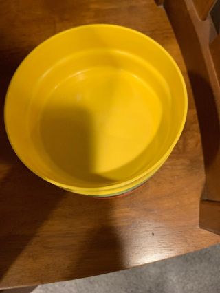Vintage Tupperware Stackable Cereal Bowls Set of 4 Harvest Colors w/o Lids 2