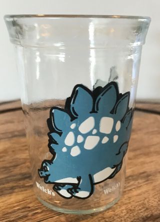 Vintage 1988 Welch’s Jelly Jar Glass Stegosaurus Dinosaur