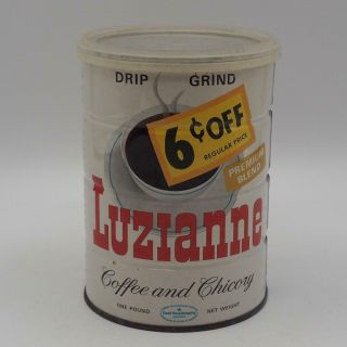 Vintage Luzianne Coffee Tin Advertising Packaging