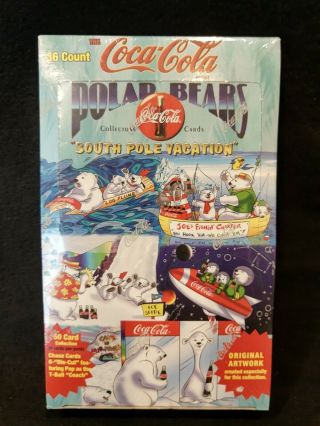 1996 Box Coca Cola Polar Bears Collector Cards South Pole Vacation Chase