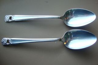 2 - 1847 Rogers Bros Eternally Yours Silverplate Flatware Serving Spoons