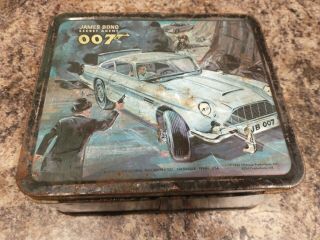 Vintage 1966 James Bond 007 Secret Agent Metal Aladdin Lunch Box