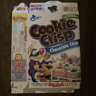 Vtg 90s Cookie Crisp Cereal Box Breakfast Babies Stuffed Animal Plush Toy Promo