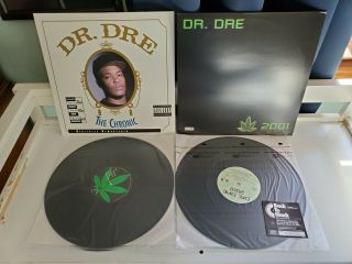 Dr Dre The Chronic 2xlp & 2001 2xlp Vinyl Record Set Near Rap Hip Hop