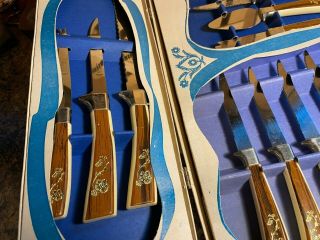 Golden Prestige 17 Pc.  Cutlery Set Solid Stainless Sheffield English Blades 3