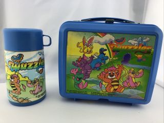 Vintage 1985 Wuzzles Aladdin Lunch Box - Hasbro / Walt Disney With Thermos