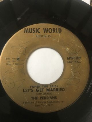 Northern Soul 45/ Persians " Let 