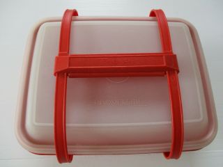 Vtg Tupperware Pak N Carry Paprika Orange Lunch Box (only) Sewing Crafts 1254 - 16
