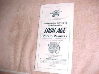 Iron Age Potato Planters - 1930 - 40s A B Farquhar York Pa