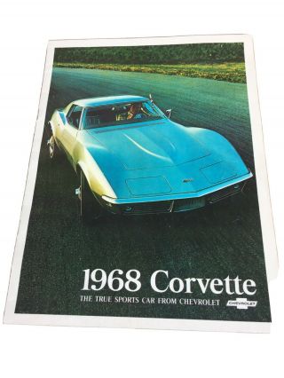 1968 Chevrolet Corvette 427 Sting Ray Coupe Convertible Sales Brochure