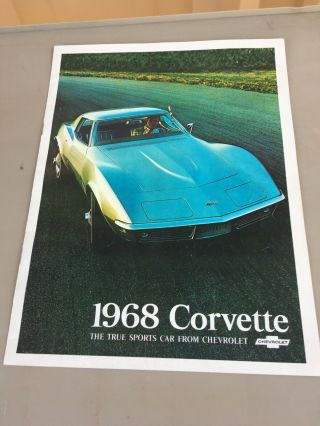 1968 Chevrolet Corvette 427 Sting Ray Coupe Convertible Sales Brochure 2
