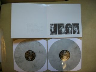 THE BEATLES (double) LP - white album.  / / white marble vinyl. 2
