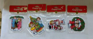 Vintage Campbell Soup Kids Patch 1995 Christmas Set Of 4