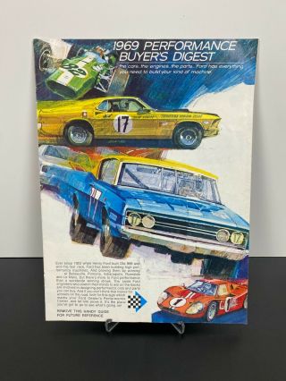 Rare Vintage 1969 Ford Performance Cobra Mustang Dealer Sales Brochure